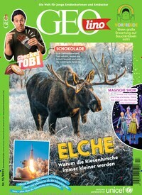 Titelbild der Ausgabe 13/2023 von Geolino. Diese Zeitschrift und viele weitere Jugendzeitschriften und Kinderzeitschriften als Abo oder epaper bei United Kiosk online kaufen.