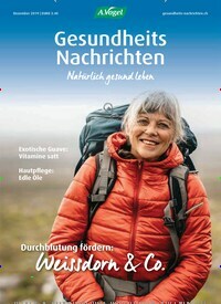 Titelbild der Ausgabe 12/2019 von Gesundheits-Nachrichten. Diese Zeitschrift und viele weitere Elternzeitschriften und Tierzeitschriften als Abo oder epaper bei United Kiosk online kaufen.
