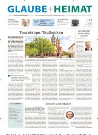 Titelbild der Ausgabe 31/2025 von Glaube + Heimat. Diese Zeitschrift und viele weitere Kunstmagazine und Kulturmagazine als Abo oder epaper bei United Kiosk online kaufen.