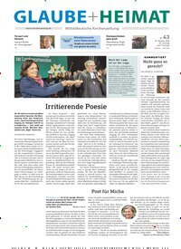 Titelbild der Ausgabe 43/2026 von Glaube + Heimat. Diese Zeitschrift und viele weitere Kunstmagazine und Kulturmagazine als Abo oder epaper bei United Kiosk online kaufen.