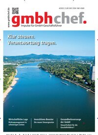 Titelbild der Ausgabe 4/2025 von gmbhchef. Diese Zeitschrift und viele weitere Businessmagazine als Abo oder epaper bei United Kiosk online kaufen.