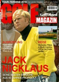 Titelbild der Ausgabe 20/2019 von Golf Magazin. Diese Zeitschrift und viele weitere Sportmagazine als Abo oder epaper bei United Kiosk online kaufen.