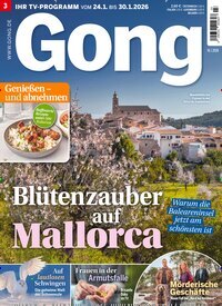 Titelbild der Ausgabe 3/2026 von Gong. Diese Zeitschrift und viele weitere Programmzeitschriften als Abo oder epaper bei United Kiosk online kaufen.