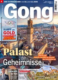 Titelbild der Ausgabe 4/2026 von Gong. Diese Zeitschrift und viele weitere Programmzeitschriften als Abo oder epaper bei United Kiosk online kaufen.