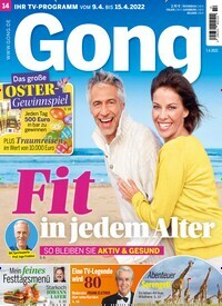 Titelbild der Ausgabe 14/2022 von Gong. Diese Zeitschrift und viele weitere Programmzeitschriften als Abo oder epaper bei United Kiosk online kaufen.