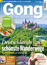 Titelbild der Ausgabe 17/2022 von Gong. Diese Zeitschrift und viele weitere Programmzeitschriften als Abo oder epaper bei United Kiosk online kaufen.