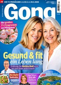 Titelbild der Ausgabe 20/2026 von Gong. Diese Zeitschrift und viele weitere Programmzeitschriften als Abo oder epaper bei United Kiosk online kaufen.