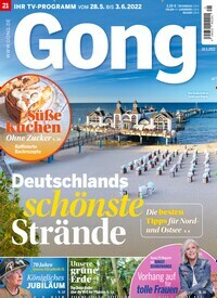 Titelbild der Ausgabe 21/2022 von Gong. Diese Zeitschrift und viele weitere Programmzeitschriften als Abo oder epaper bei United Kiosk online kaufen.