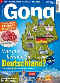 Titelbild der Ausgabe 24/2022 von Gong. Diese Zeitschrift und viele weitere Programmzeitschriften als Abo oder epaper bei United Kiosk online kaufen.
