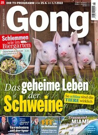 Titelbild der Ausgabe 25/2022 von Gong. Diese Zeitschrift und viele weitere Programmzeitschriften als Abo oder epaper bei United Kiosk online kaufen.