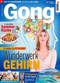 Titelbild der Ausgabe 27/2022 von Gong. Diese Zeitschrift und viele weitere Programmzeitschriften als Abo oder epaper bei United Kiosk online kaufen.