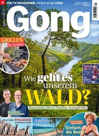Titelbild der Ausgabe 27/2025 von Gong. Diese Zeitschrift und viele weitere Programmzeitschriften als Abo oder epaper bei United Kiosk online kaufen.
