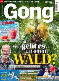 Titelbild der Ausgabe 29/2022 von Gong. Diese Zeitschrift und viele weitere Programmzeitschriften als Abo oder epaper bei United Kiosk online kaufen.