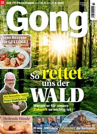 Titelbild der Ausgabe 33/2021 von Gong. Diese Zeitschrift und viele weitere Programmzeitschriften als Abo oder epaper bei United Kiosk online kaufen.