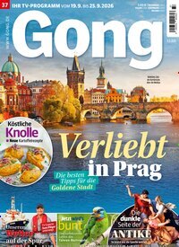 Titelbild der Ausgabe 37/2026 von Gong. Diese Zeitschrift und viele weitere Programmzeitschriften als Abo oder epaper bei United Kiosk online kaufen.