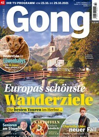Titelbild der Ausgabe 42/2021 von Gong. Diese Zeitschrift und viele weitere Programmzeitschriften als Abo oder epaper bei United Kiosk online kaufen.