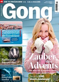 Titelbild der Ausgabe 48/2021 von Gong. Diese Zeitschrift und viele weitere Programmzeitschriften als Abo oder epaper bei United Kiosk online kaufen.