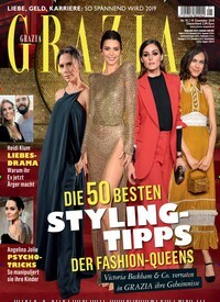Titelbild der Ausgabe 1/2019 von Grazia. Diese Zeitschrift und viele weitere Lifestylemagazine und Peoplemagazine als Abo oder epaper bei United Kiosk online kaufen.