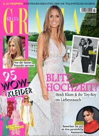 Titelbild der Ausgabe 22/2018 von Grazia. Diese Zeitschrift und viele weitere Lifestylemagazine und Peoplemagazine als Abo oder epaper bei United Kiosk online kaufen.