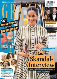 Titelbild der Ausgabe 23/2019 von Grazia. Diese Zeitschrift und viele weitere Lifestylemagazine und Peoplemagazine als Abo oder epaper bei United Kiosk online kaufen.