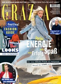 Titelbild der Ausgabe 25/2022 von Grazia. Diese Zeitschrift und viele weitere Lifestylemagazine und Peoplemagazine als Abo oder epaper bei United Kiosk online kaufen.
