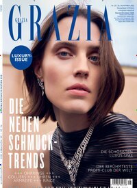 Titelbild der Ausgabe 25/2025 von Grazia. Diese Zeitschrift und viele weitere Lifestylemagazine und Peoplemagazine als Abo oder epaper bei United Kiosk online kaufen.