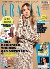 Titelbild der Ausgabe 26/2019 von Grazia. Diese Zeitschrift und viele weitere Lifestylemagazine und Peoplemagazine als Abo oder epaper bei United Kiosk online kaufen.