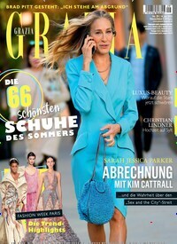 Titelbild der Ausgabe 29/2022 von Grazia. Diese Zeitschrift und viele weitere Lifestylemagazine und Peoplemagazine als Abo oder epaper bei United Kiosk online kaufen.