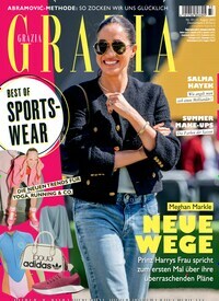 Titelbild der Ausgabe 33/2022 von Grazia. Diese Zeitschrift und viele weitere Lifestylemagazine und Peoplemagazine als Abo oder epaper bei United Kiosk online kaufen.