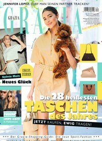 Titelbild der Ausgabe 34/2021 von Grazia. Diese Zeitschrift und viele weitere Lifestylemagazine und Peoplemagazine als Abo oder epaper bei United Kiosk online kaufen.