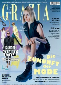 Titelbild der Ausgabe 38/2022 von Grazia. Diese Zeitschrift und viele weitere Lifestylemagazine und Peoplemagazine als Abo oder epaper bei United Kiosk online kaufen.