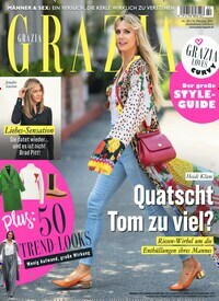 Titelbild der Ausgabe 42/2021 von Grazia. Diese Zeitschrift und viele weitere Lifestylemagazine und Peoplemagazine als Abo oder epaper bei United Kiosk online kaufen.