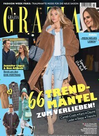 Titelbild der Ausgabe 43/2021 von Grazia. Diese Zeitschrift und viele weitere Lifestylemagazine und Peoplemagazine als Abo oder epaper bei United Kiosk online kaufen.