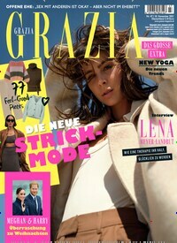 Titelbild der Ausgabe 47/2021 von Grazia. Diese Zeitschrift und viele weitere Lifestylemagazine und Peoplemagazine als Abo oder epaper bei United Kiosk online kaufen.