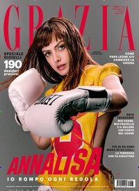 Titelbild der Ausgabe 14/2025 von Grazia Italien. Diese Zeitschrift und viele weitere Frauenzeitschriften als Abo oder epaper bei United Kiosk online kaufen.