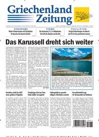 Titelbild der Ausgabe 971/2025 von Griechenland Zeitung. Diese Zeitschrift und viele weitere Zeitungsabos als Abo oder epaper bei United Kiosk online kaufen.