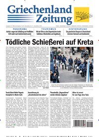 Titelbild der Ausgabe 995/2025 von Griechenland Zeitung. Diese Zeitschrift und viele weitere Zeitungsabos als Abo oder epaper bei United Kiosk online kaufen.