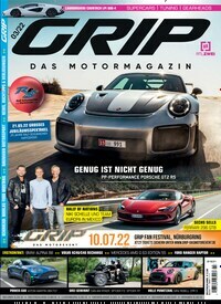 Titelbild der Ausgabe 3/2022 von GRIP. Diese Zeitschrift und viele weitere Automagazine und Motorradzeitschriften als Abo oder epaper bei United Kiosk online kaufen.