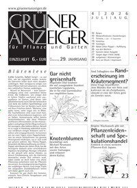 Titelbild der Ausgabe 4/2026 von Grüner Anzeiger. Diese Zeitschrift und viele weitere Naturzeitschriften, Landwirtschaftszeitungen und Umweltmagazine als Abo oder epaper bei United Kiosk online kaufen.