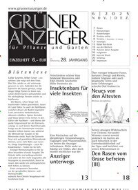 Titelbild der Ausgabe 6/2025 von Grüner Anzeiger. Diese Zeitschrift und viele weitere Naturzeitschriften, Landwirtschaftszeitungen und Umweltmagazine als Abo oder epaper bei United Kiosk online kaufen.