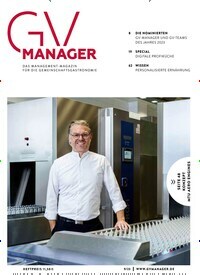 Titelbild der Ausgabe 9/2023 von GVmanager. Diese Zeitschrift und viele weitere Gastronomiezeitschriften, Fashionmagazine, Beautymagazine als Abo oder epaper bei United Kiosk online kaufen.