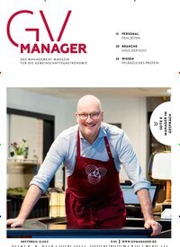 Titelbild der Ausgabe 9/2025 von GVmanager. Diese Zeitschrift und viele weitere Gastronomiezeitschriften, Fashionmagazine, Beautymagazine als Abo oder epaper bei United Kiosk online kaufen.