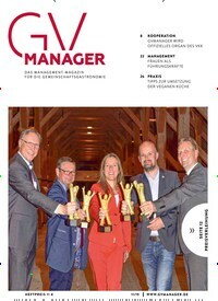 Titelbild der Ausgabe 11/2019 von GVmanager. Diese Zeitschrift und viele weitere Gastronomiezeitschriften, Fashionmagazine, Beautymagazine als Abo oder epaper bei United Kiosk online kaufen.