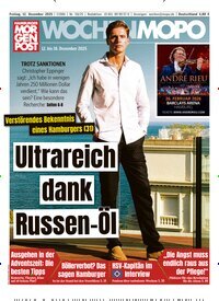 Titelbild der Ausgabe 50/2025 von Hamburger Morgenpost. Diese Zeitschrift und viele weitere Zeitungsabos als Abo oder epaper bei United Kiosk online kaufen.