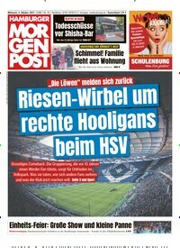 Titelbild der Ausgabe 521/2023 von Hamburger Morgenpost. Diese Zeitschrift und viele weitere Zeitungsabos als Abo oder epaper bei United Kiosk online kaufen.