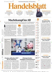 Titelbild der Ausgabe 33/2026 von Handelsblatt. Diese Zeitschrift und viele weitere Zeitungsabos als Abo oder epaper bei United Kiosk online kaufen.