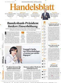 Titelbild der Ausgabe 91/2026 von Handelsblatt. Diese Zeitschrift und viele weitere Zeitungsabos als Abo oder epaper bei United Kiosk online kaufen.
