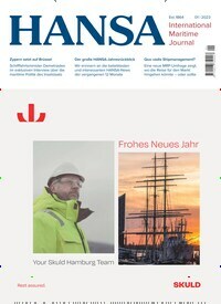Titelbild der Ausgabe 1/2023 von Hansa. Diese Zeitschrift und viele weitere Logistikmagazine und Medienmagazine als Abo oder epaper bei United Kiosk online kaufen.