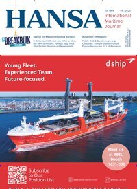 Titelbild der Ausgabe 5/2025 von Hansa. Diese Zeitschrift und viele weitere Logistikmagazine und Medienmagazine als Abo oder epaper bei United Kiosk online kaufen.