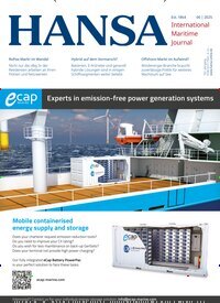Titelbild der Ausgabe 6/2025 von Hansa. Diese Zeitschrift und viele weitere Logistikmagazine und Medienmagazine als Abo oder epaper bei United Kiosk online kaufen.